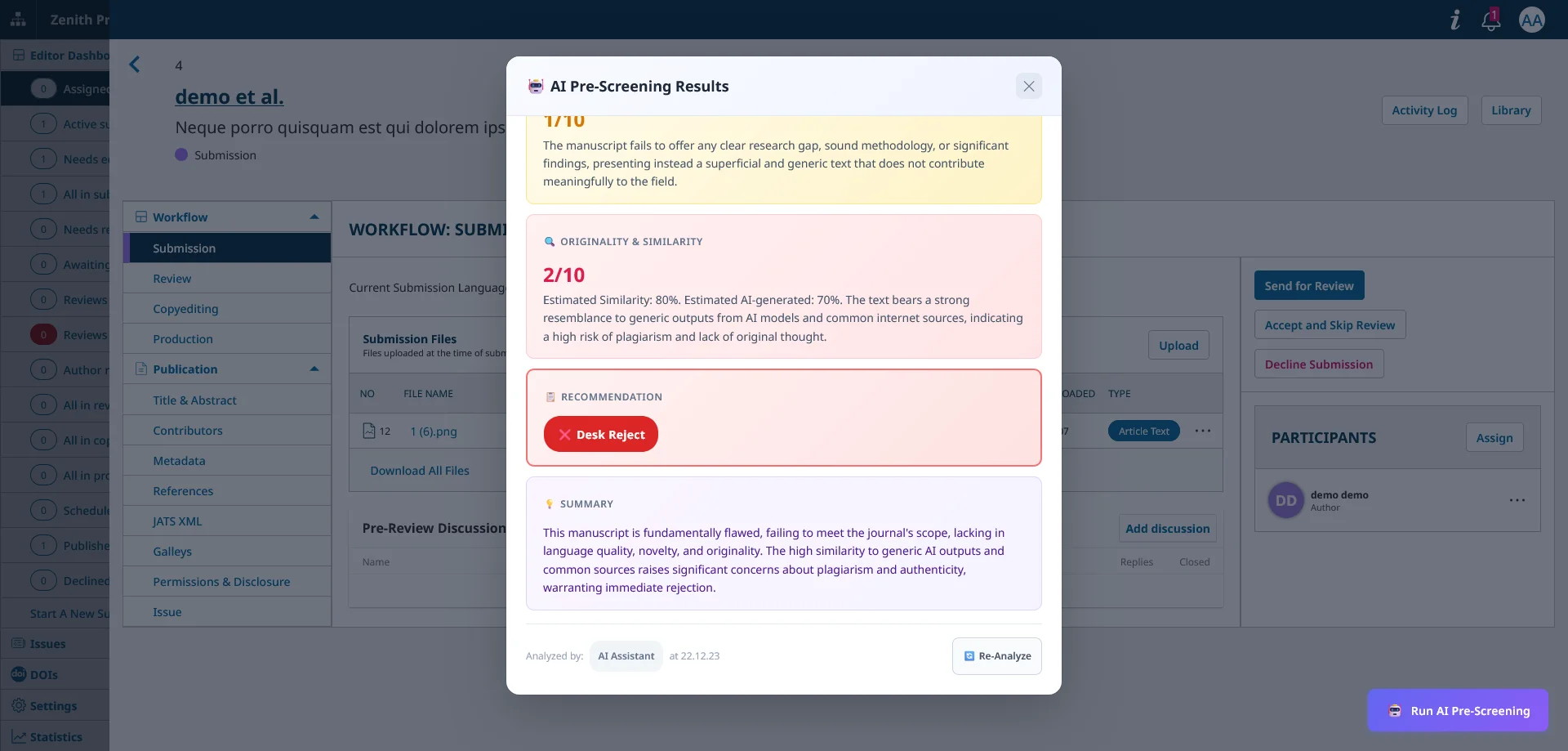 🚀 AI Desk Screening Pro for OJS: Revolutionize Your Journal Management!