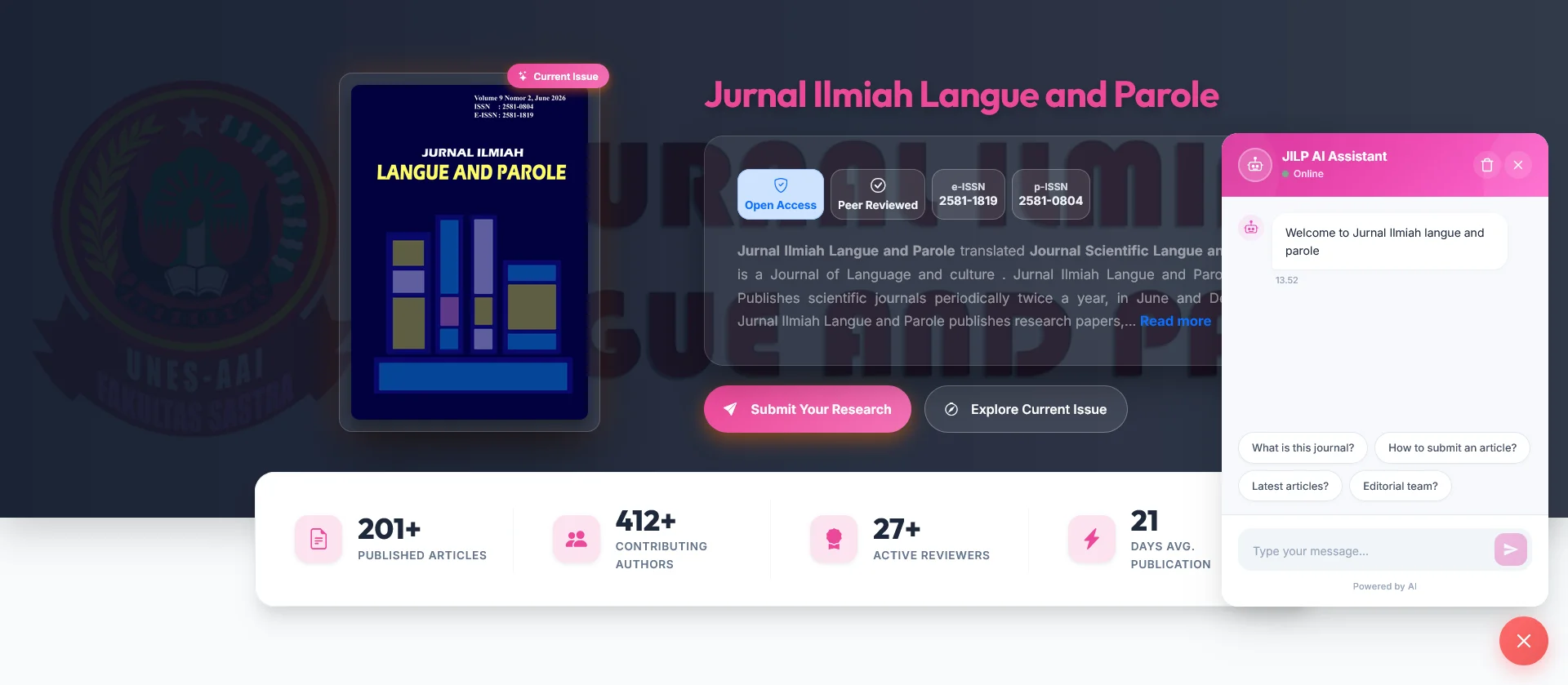OJS Plugin AI Chat Assistant